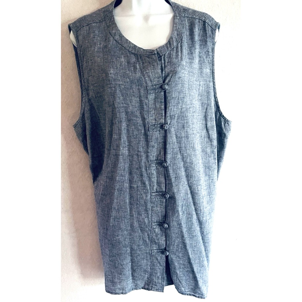 Northstyle Lagenlook Linen Blend 2XL Shirt Coastal-Chic Cottagecore Minimalist